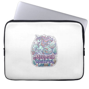 Einhorn Meerjungfrau Einhorn Lagune Grafikdesign Z Laptopschutzhülle