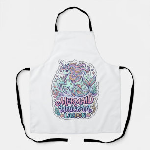 Einhorn Meerjungfrau Einhorn Lagune Grafikdesign Z Schürze
