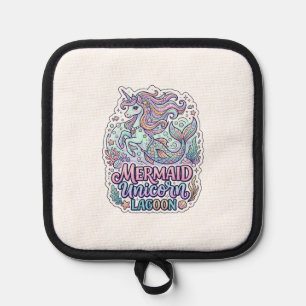 Einhorn Meerjungfrau Einhorn Lagune Grafikdesign Z Topflappen