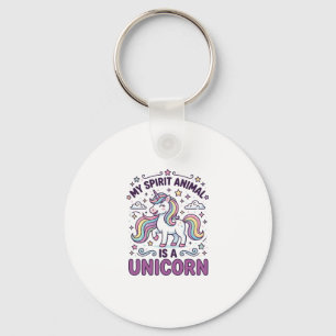 Einhorn Mein Seelentier ist ein Einhorn Fett Typog Schlüsselanhänger
