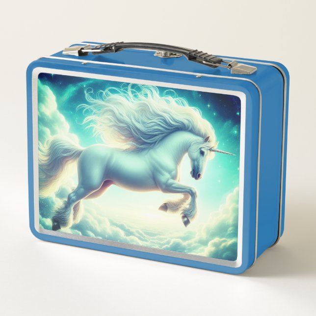 Einhorn Metall Brotdose (Rückseite)