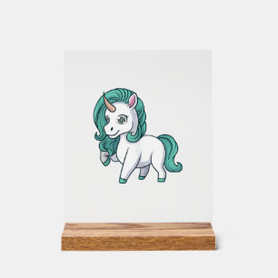 Einhorn mit Benzinmähne Süßes Lustiges Einhorn-Des Acrylschild