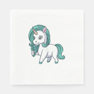 Einhorn mit Benzinmane Niedliches fsonniges Einhor Serviette