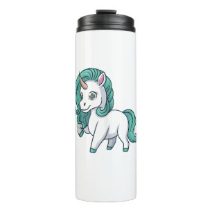 Einhorn mit Benzinmane Niedliches fsonniges Einhor Thermosbecher