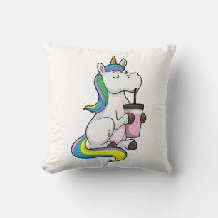 Einhorn mit Bubble Tee Kissen