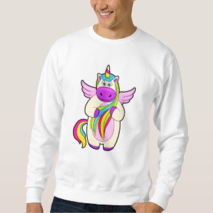 Einhorn mit bunten Haaren Sweatshirt