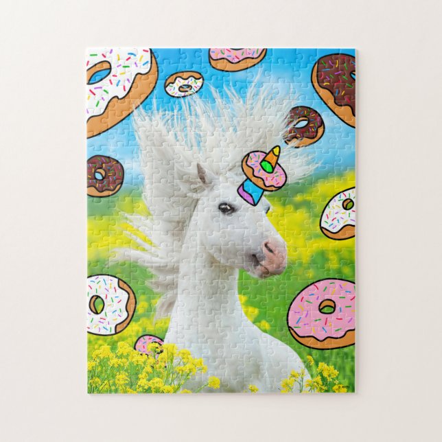 Einhorn mit Donuts (Vertikal)
