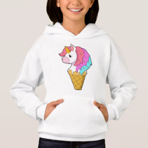 Einhorn mit Eiscreme Hoodie