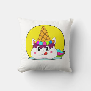Einhorn mit Eistüte Kissen