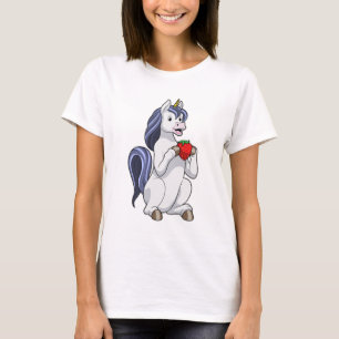 Einhorn mit Erdbeerobst T-Shirt