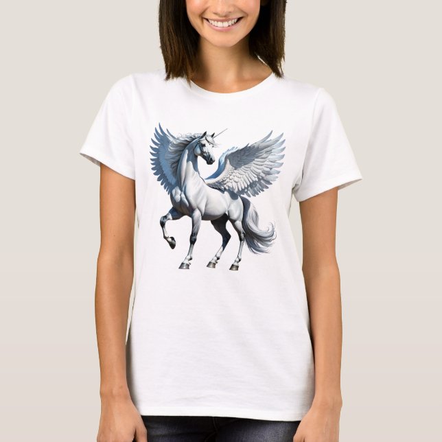 Einhorn mit Flügeln T-Shirt (Vorderseite)