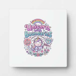 Einhorn mit Grenzen Charmante Bekleidung Grafik_1 Fotoplatte