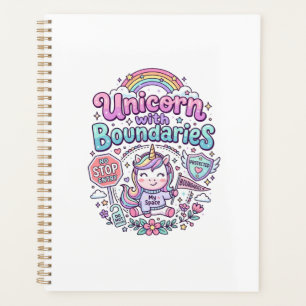 Einhorn mit Grenzen Charmante Bekleidung Grafik_1 Planer