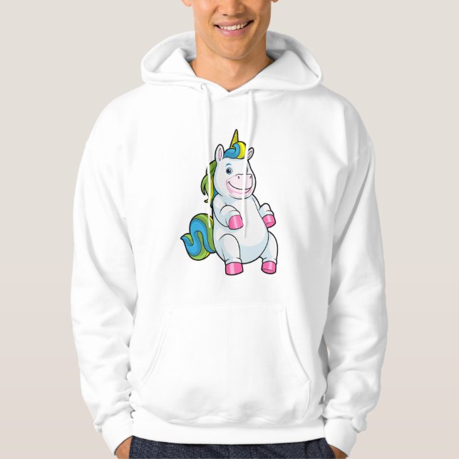 Einhorn mit großem Bauch Hoodie (Vorderseite)