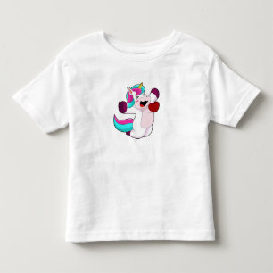 Einhorn mit Herz Kleinkind T-shirt