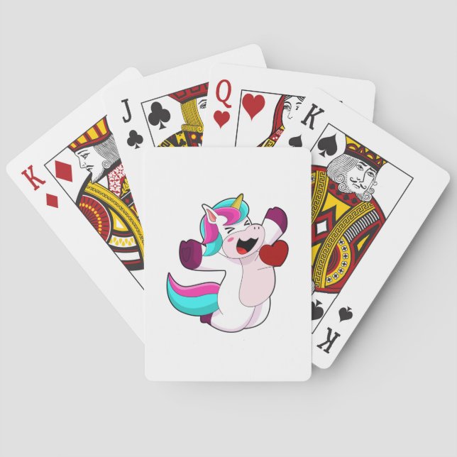 Einhorn mit Herz Spielkarten (Rückseite)
