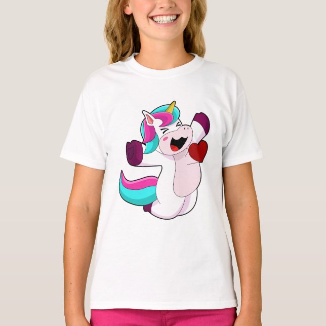 Einhorn mit Herz T-Shirt (Vorderseite)