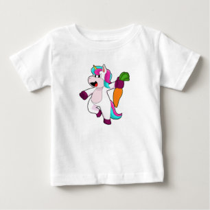 Einhorn mit Karrot Baby T-shirt