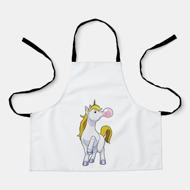Einhorn mit Kaugummi Schürze (Vorderseite)