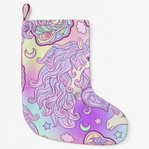 Einhorn mit mehrfarbiger Mähne, Schmetterlingsreg Kleiner Weihnachtsstrumpf
