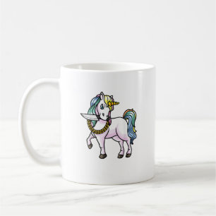 Einhorn Mit Messer Mädchen Frauen T-Shirt Kaffeetasse