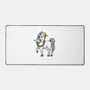 Einhorn Mit Messer Mädchen Frauen T-Shirt Schreibtischunterlage