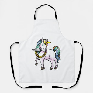 Einhorn Mit Messer Mädchen Frauen T-Shirt Schürze