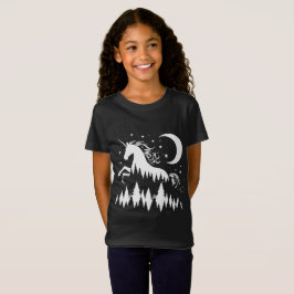 Einhorn mit Mond und Sternen T-Shirt