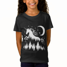 Einhorn mit Mond und Sternen