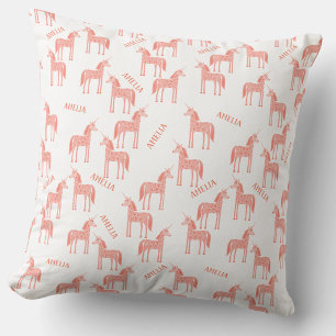 Einhorn mit Namen Rosa Kissen