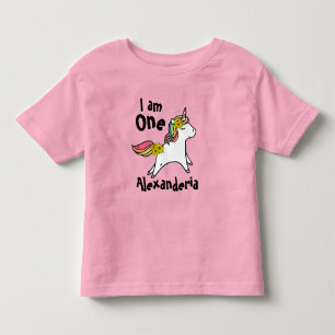 Einhorn mit Niedlicher Regenbogenblume für 1 Jahr Kleinkind T-shirt