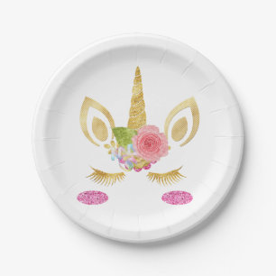 Einhorn mit Pony Themed Paper-Tellern Pappteller