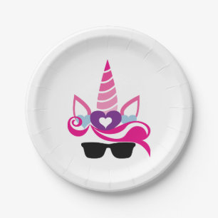 Einhorn mit Pony Themed Paper-Tellern Pappteller