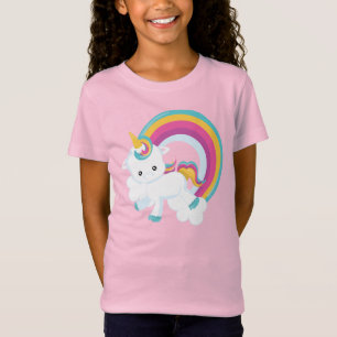 Einhorn mit Rainbow Girl T - Shirt