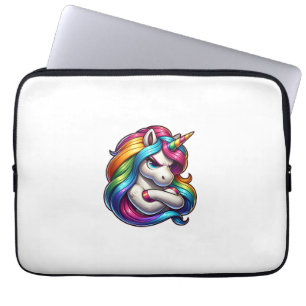 Einhorn mit Rainbow Mane Art Tank Oben Laptopschutzhülle