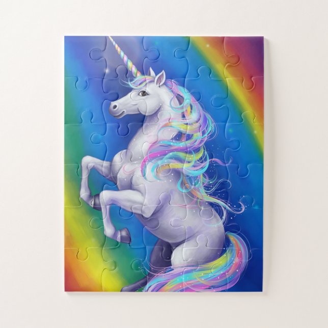 Einhorn mit Regenbogen (Vertikal)