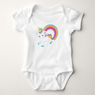 Einhorn mit Regenbogen Baby Strampler