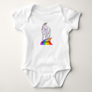 Einhorn mit Regenbogen Baby Strampler
