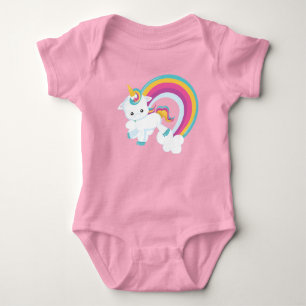 Einhorn mit Regenbogen Baby Strampler