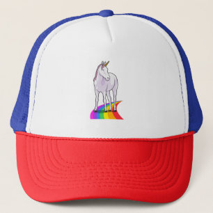 Einhorn mit Regenbogen Truckerkappe