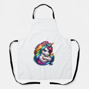 Einhorn mit Regenbogenmähne Kunst Tank Top Schürze