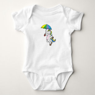 Einhorn mit Schirm Baby Strampler