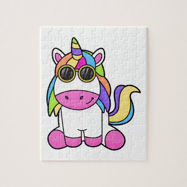 Einhorn mit Sonnenbrille (Vertikal)