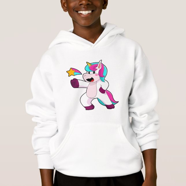 Einhorn mit Star Hoodie (Vorderseite)
