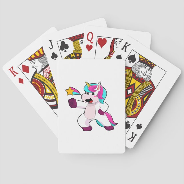Einhorn mit Star Spielkarten (Rückseite)
