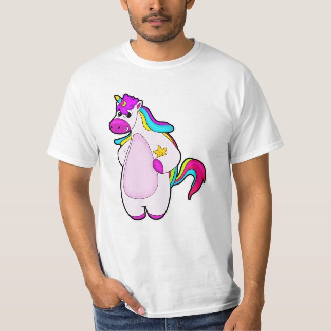 Einhorn mit Star T-Shirt (Vorderseite)