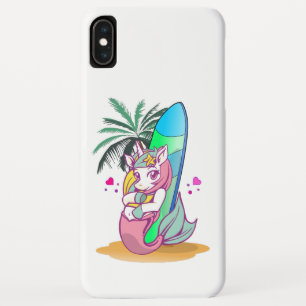 Einhorn mit Surfbrett am Strand Case-Mate iPhone Hülle