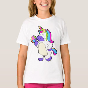 Einhorn mit Volleyball T-Shirt