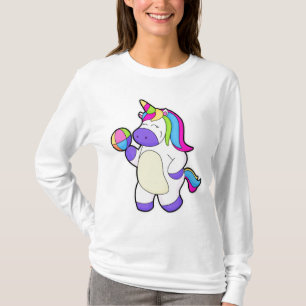 Einhorn mit Volleyball T-Shirt