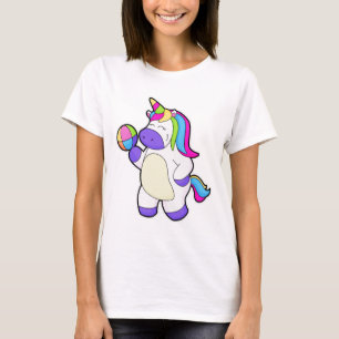 Einhorn mit Volleyball T-Shirt